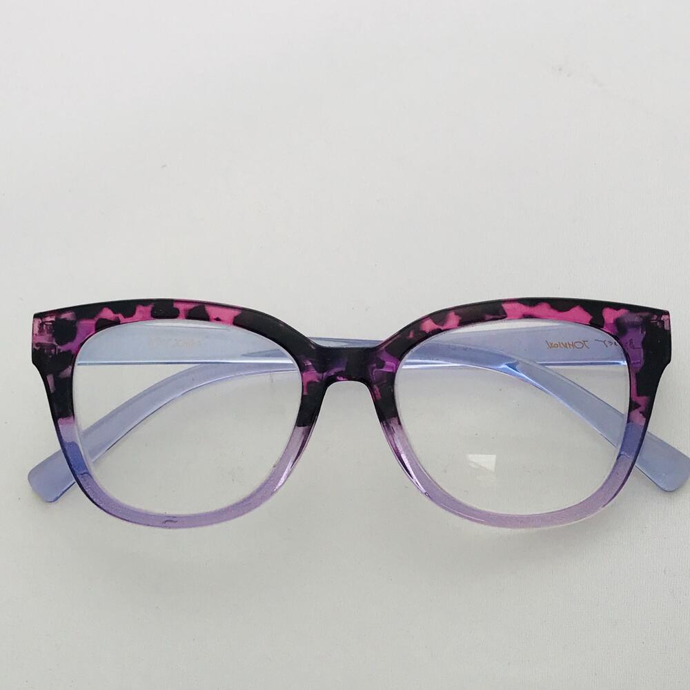 Betsey Johnson Purple Ombre Tortoise Fashion Eyeglass-  Pink Tortoise and Purple